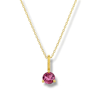 Colar Sign 2 pingentes e ponto de luz Quartzo Rosa banhado a ouro 18K da UNA