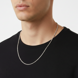 CORRENTE DE AÇO MASCULINO ELO BAIANO LARGO