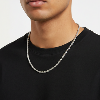 CORRENTE MASCULINO ELO BAIANO EM AÇO