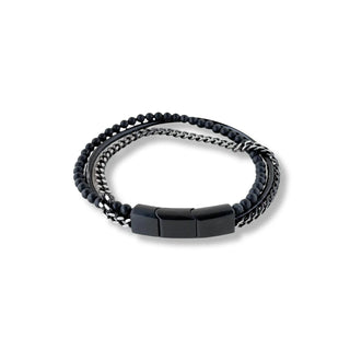 pulseira masculina em aco unissex com fundo branco 